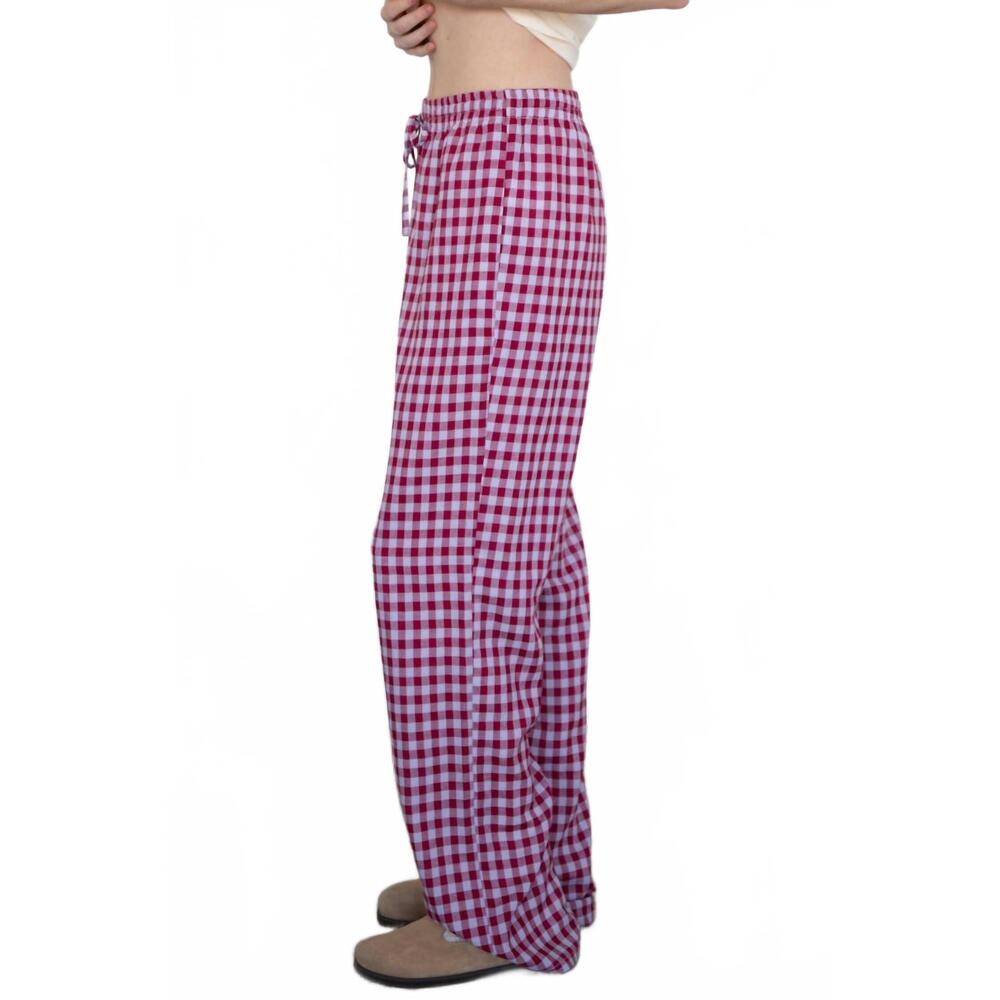 NEW THINGS BETWEEN bowie gingham pants in raspberry - Picture 3 of 4